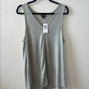 Torrid Sage Green V-Neck Swing Tank Top.